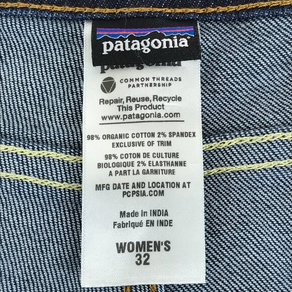 Patagonia Denim Shortie Short Women's Size 32 Dark Wash Stretch Casual Summer - Picture 7 of 8